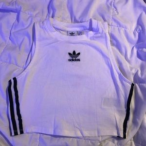 Adidas White Crop Top
